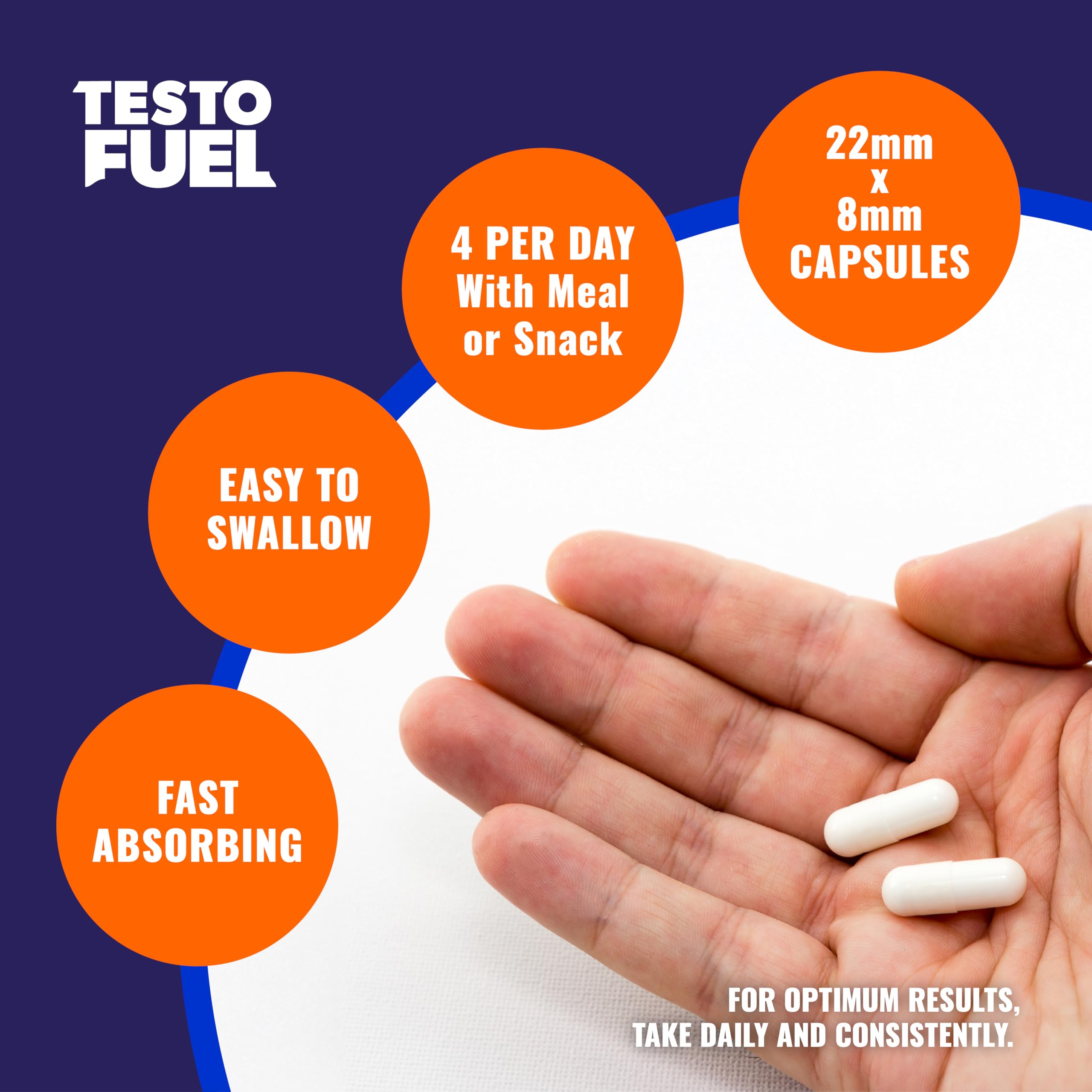 ROAR AMBITION TestoFuel bottle with glass of water ready to take