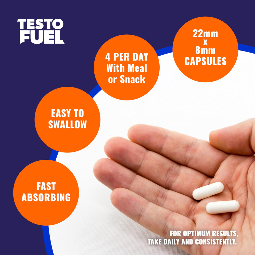 ROAR AMBITION TestoFuel bottle with glass of water ready to take