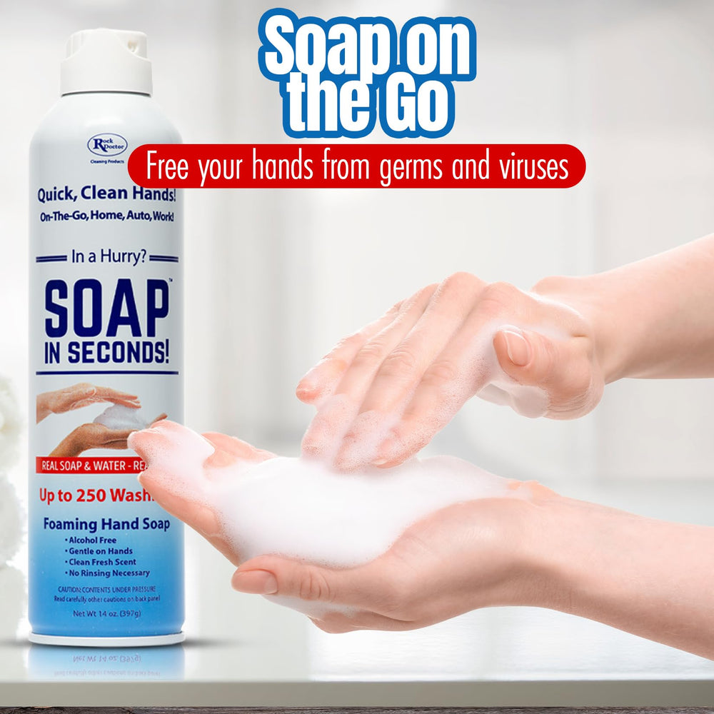 Rock Doctor alcohol-free foaming soap preserves skin while cleaning without drying.