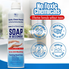 Rock Doctor foaming soap close-up showing rich lather and gentle formula for sensitive skin.