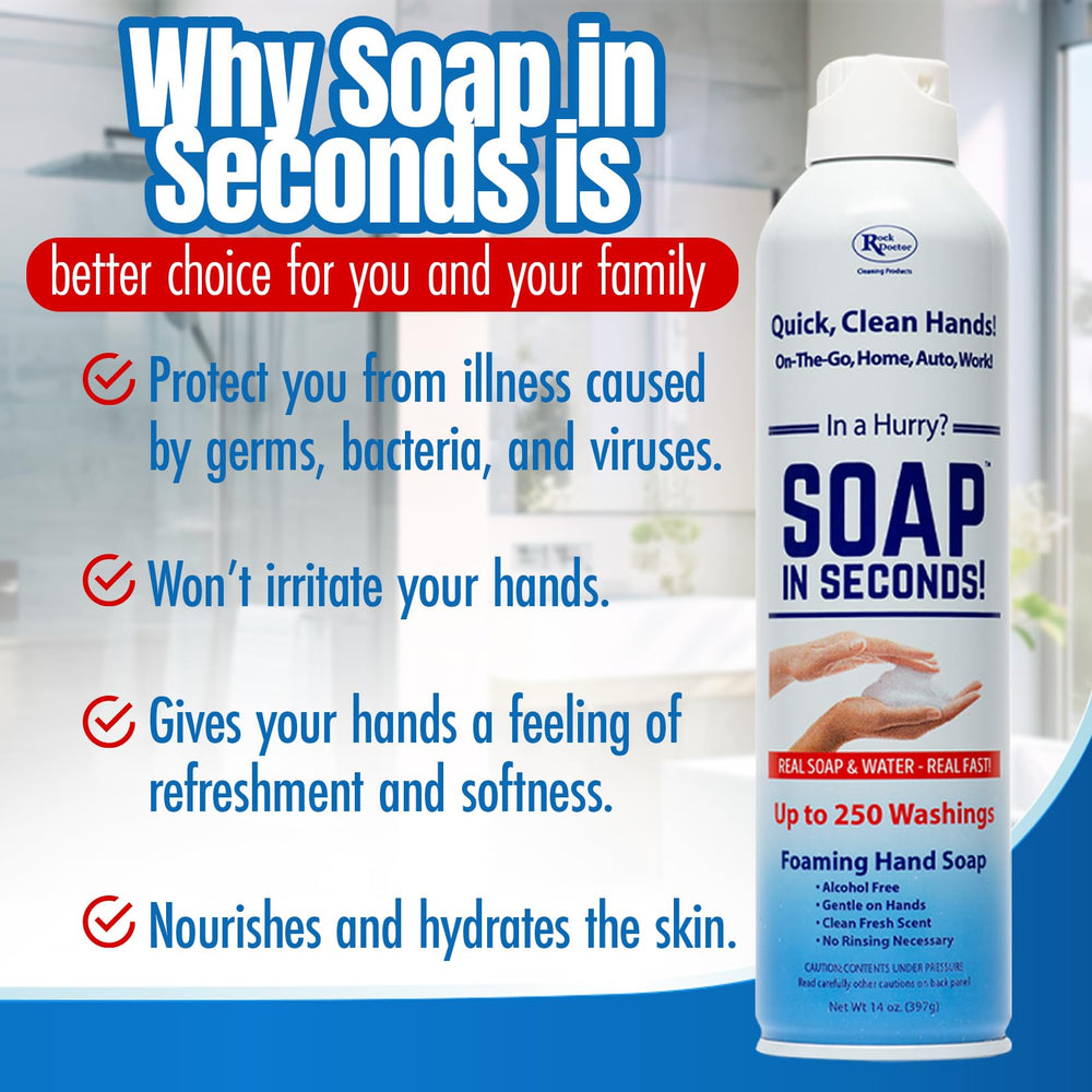 Rock Doctor handy for school, office, gym, and travel to keep hands fresh.