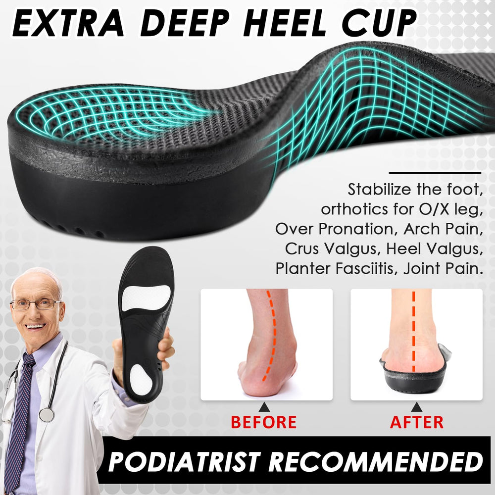 Rock Takin insoles with deep heel cup stabilizing feet during activities