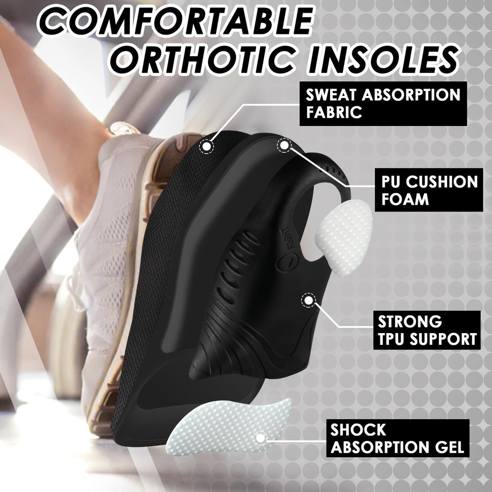 Rock Takin arch-support insoles with heel Gel pad reducing heel stress during wear