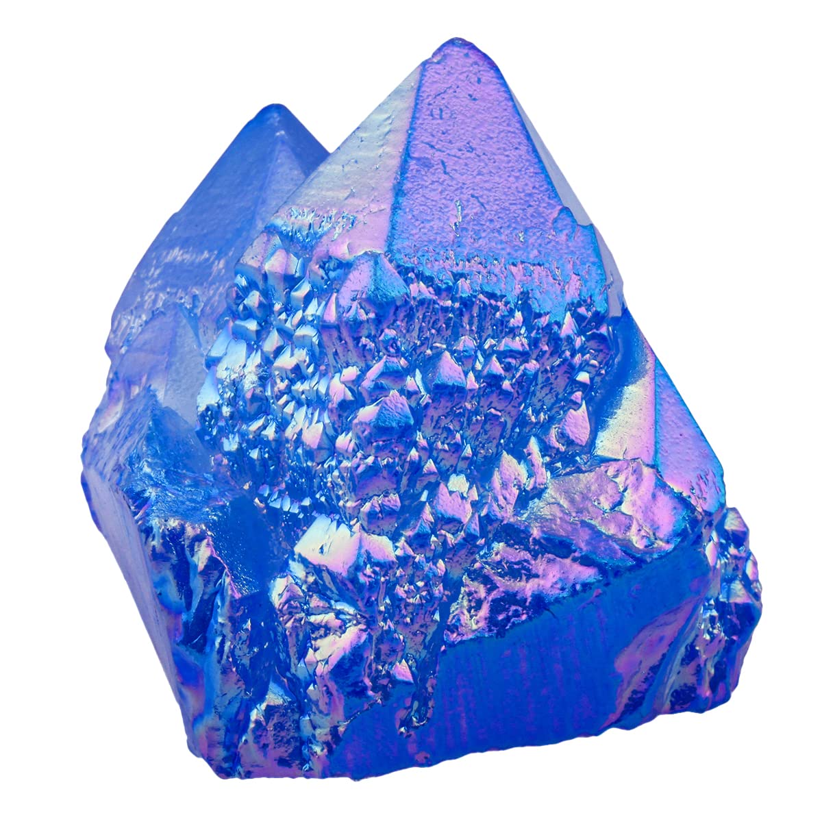 Rockcloud titanium-coated geode, a unique gift with visual appeal.