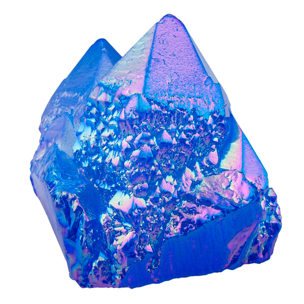Rockcloud titanium-coated geode, a unique gift with visual appeal.