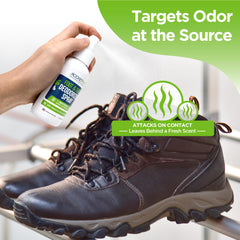 Rocket Pure foot spray application for cooling relief.