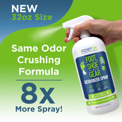 Rocket Pure mint odor eliminator bottle delivers lasting freshness after workouts.