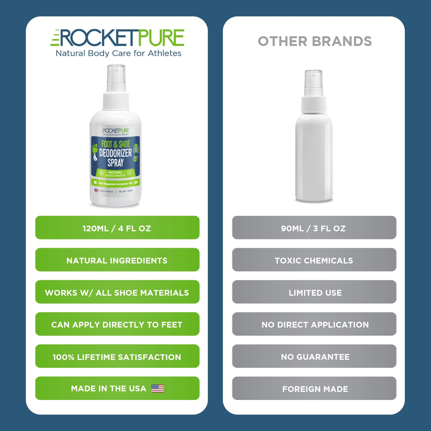 Rocket Pure freshens clothes and backpacks after spray.