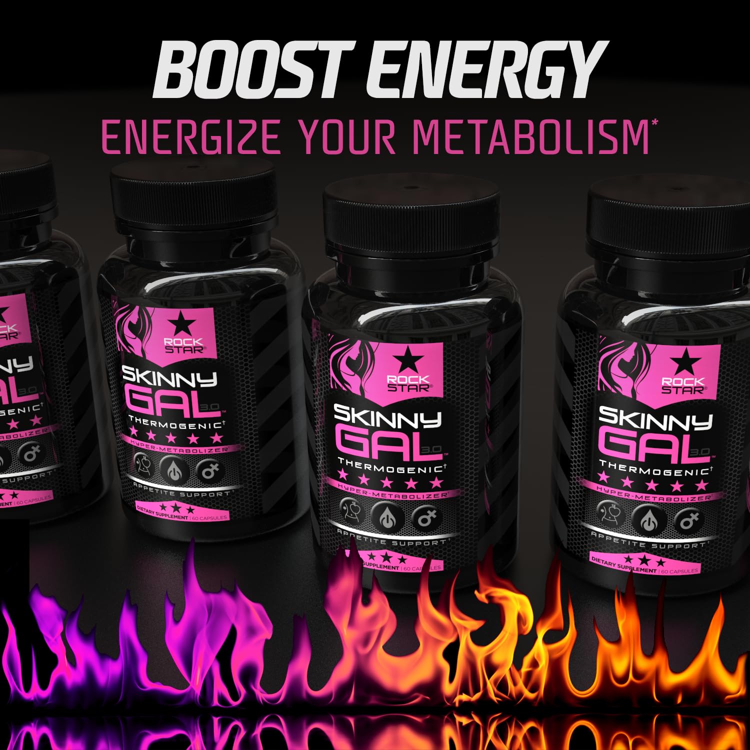 Rockstar Skinny Gal belly-fat-target concept depicted in the image.