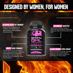 Rockstar Skinny Gal capsules closeup, strong metabolism support in a single dose.