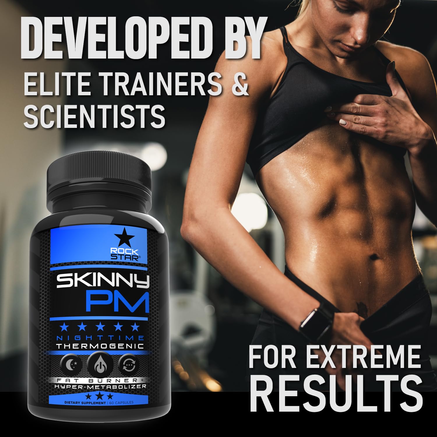 Rockstar Skinny PM ingredients list shown clearly.
