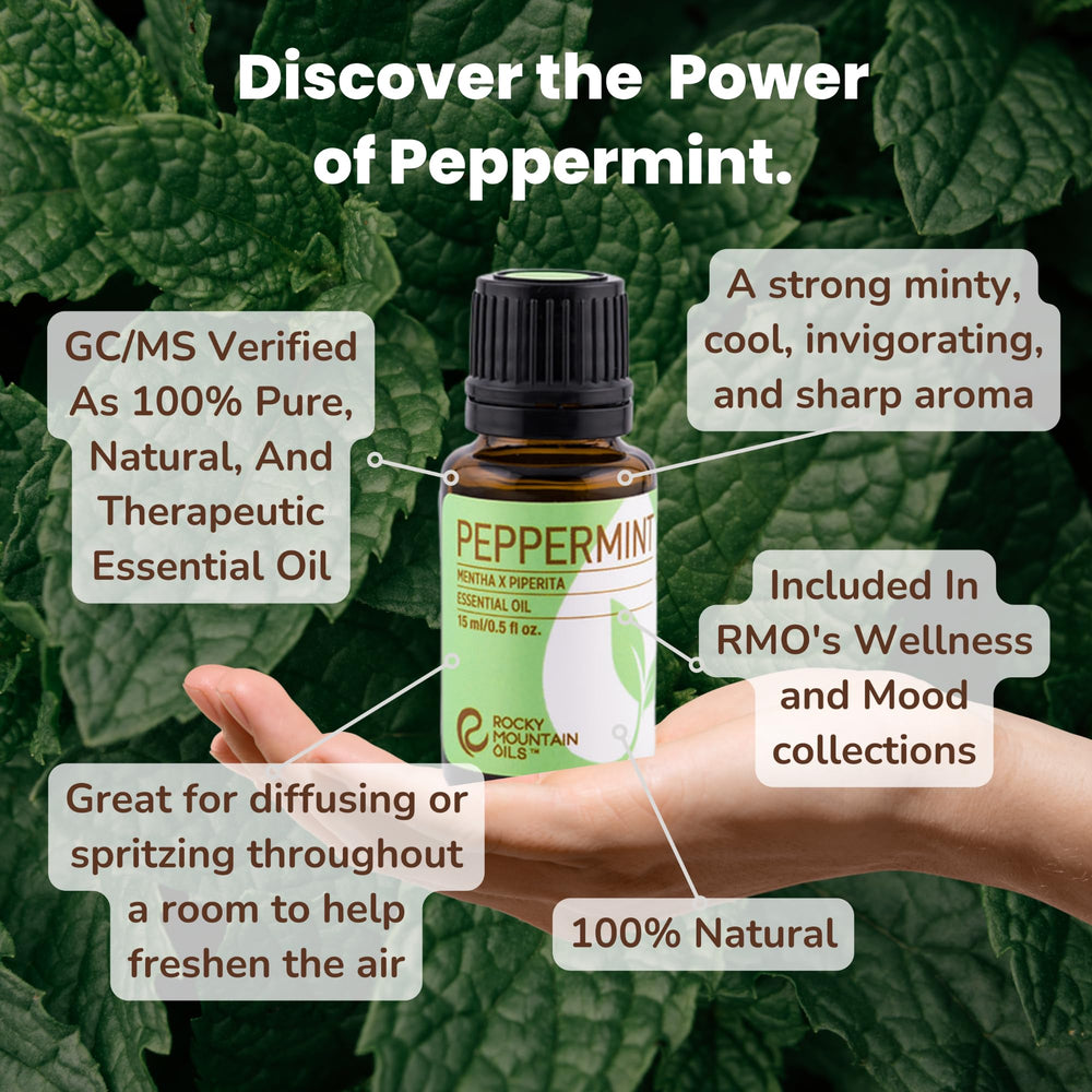 Rocky Mountain Oils Peppermint candle DIY highlights minty aroma in handmade candles.