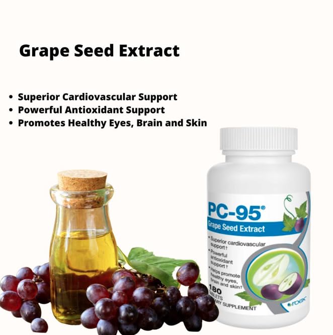 Roex PC-95 ingredients label illustrating grape seed extract potency