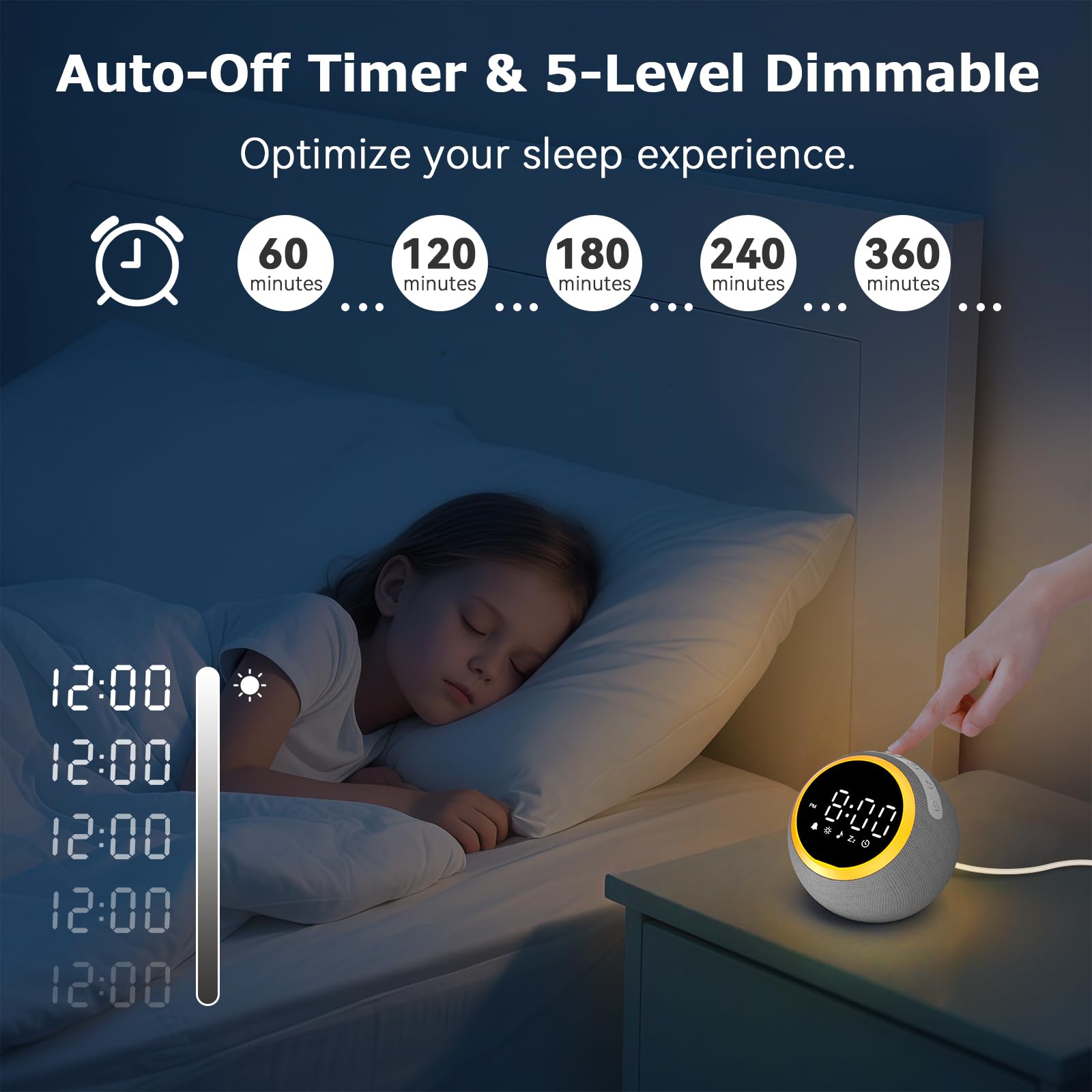 Rohent sleep timer up to 480 minutes enables automatic fade-out