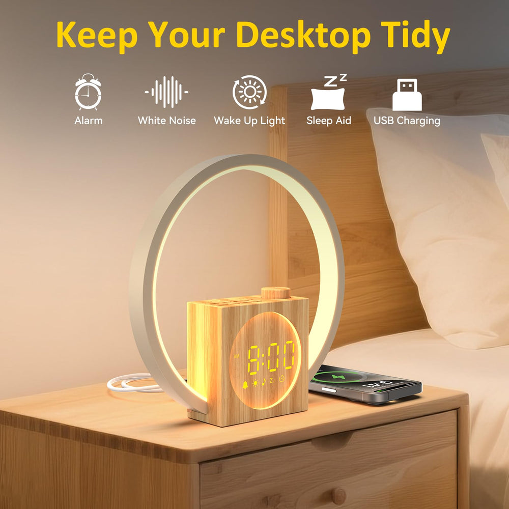 Rohent Sunrise Alarm Clock includes 10 soft wake-up sounds for gentle mornings