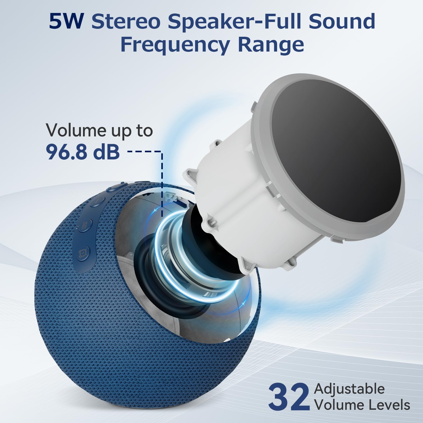 Rohent white noise clock compact design fits small spaces