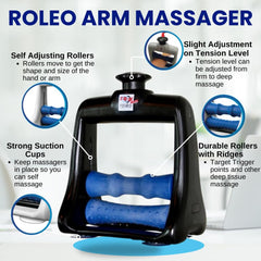 Roleo wrist massage device used for improving hand and finger flexibility.