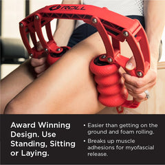 ROLL Recovery R8 Lava Red stainless steel hardware ensures durability and smooth motion
