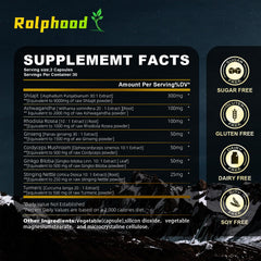 Rolphood Shilajit capsules closeup highlights convenient supplement form