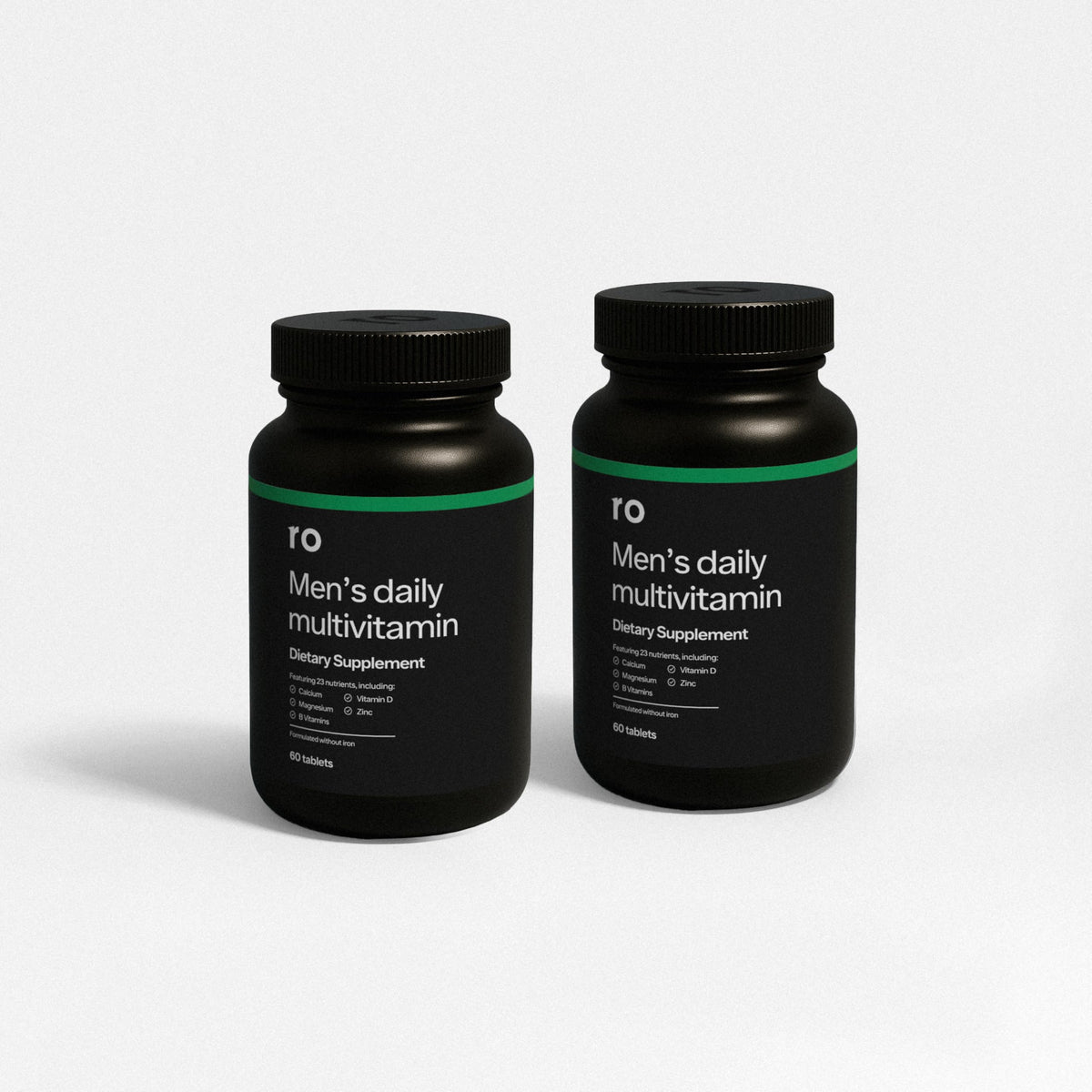 Roman RO Daily Multivitamin for Men bottle-front view supports daily energy and routine for active men