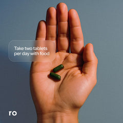 Roman RO Daily Multivitamin for Men bottle with dosage information display for convenient planning