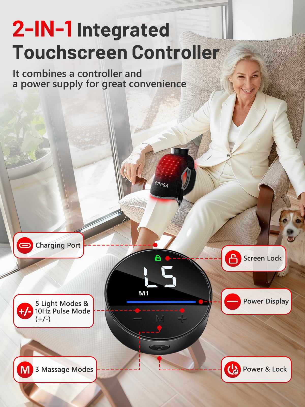 ROMISA cordless design enables freedom of movement during therapy