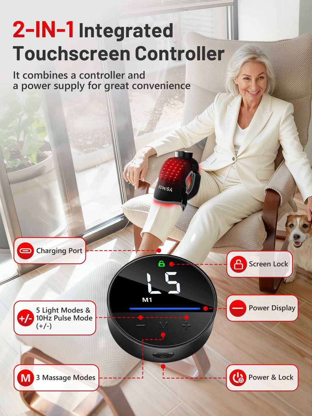 ROMISA cordless design enables freedom of movement during therapy