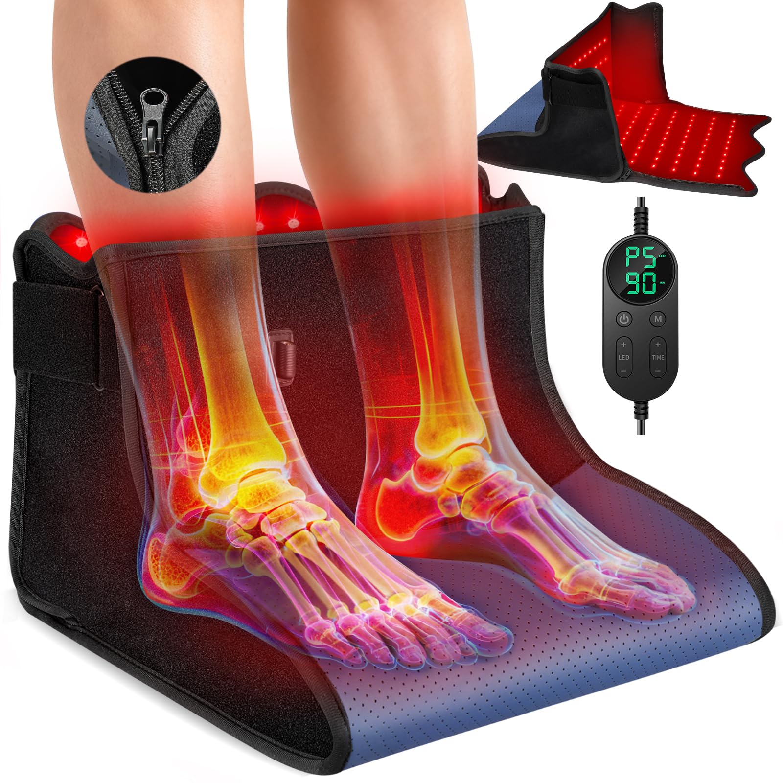 ROMISA red light feet boot with 180 LEDs for full foot and ankle coverage