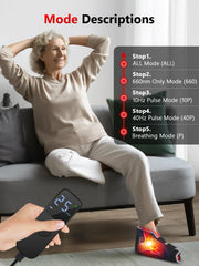 ROMISA foot wrap emits 850nm infrared to reach muscles and joints for relief.