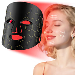 ROMISA red light therapy mask front view for eight-mode skin care sessions