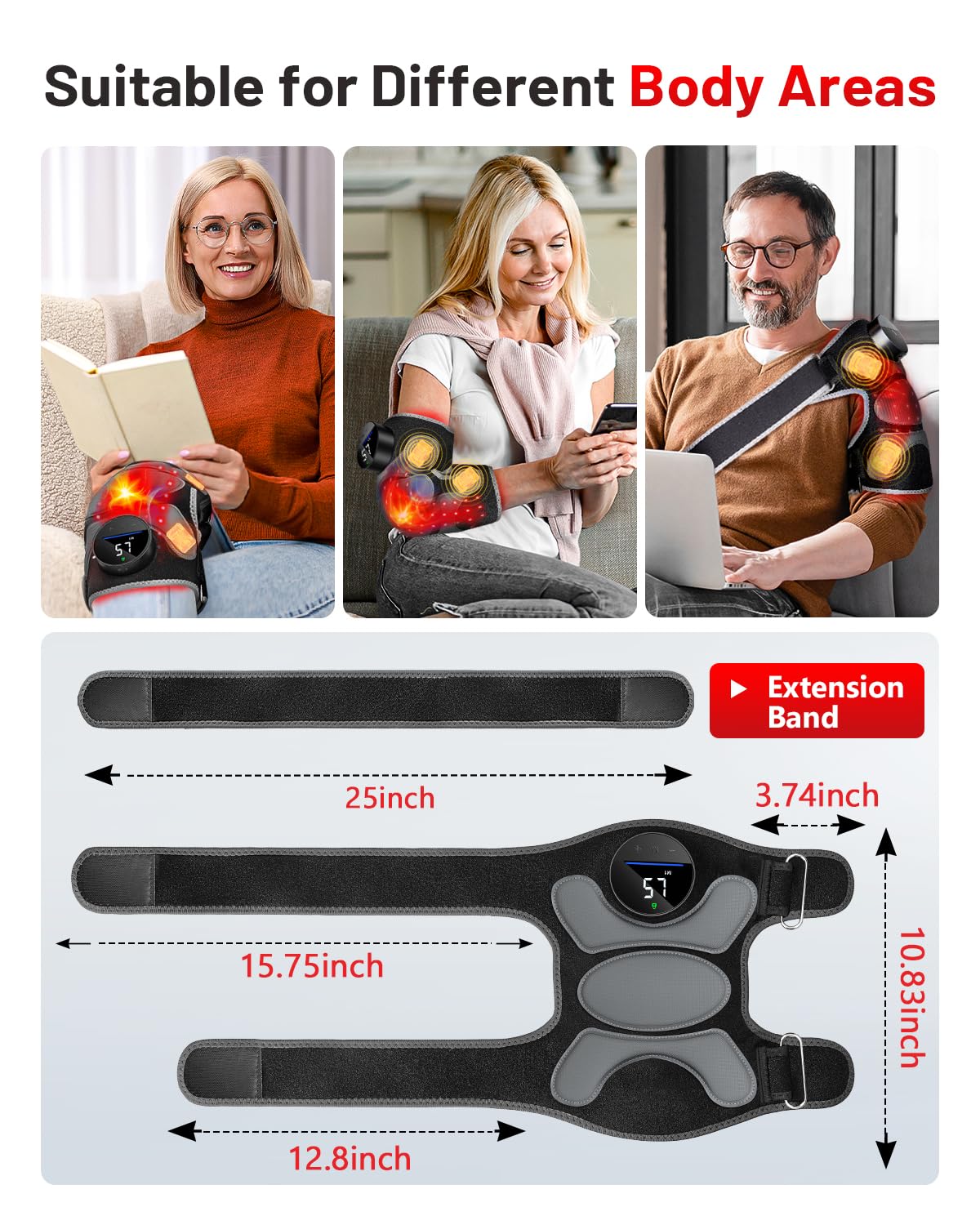 ROMISA PRO fit for knee, elbow, and shoulder for versatile use