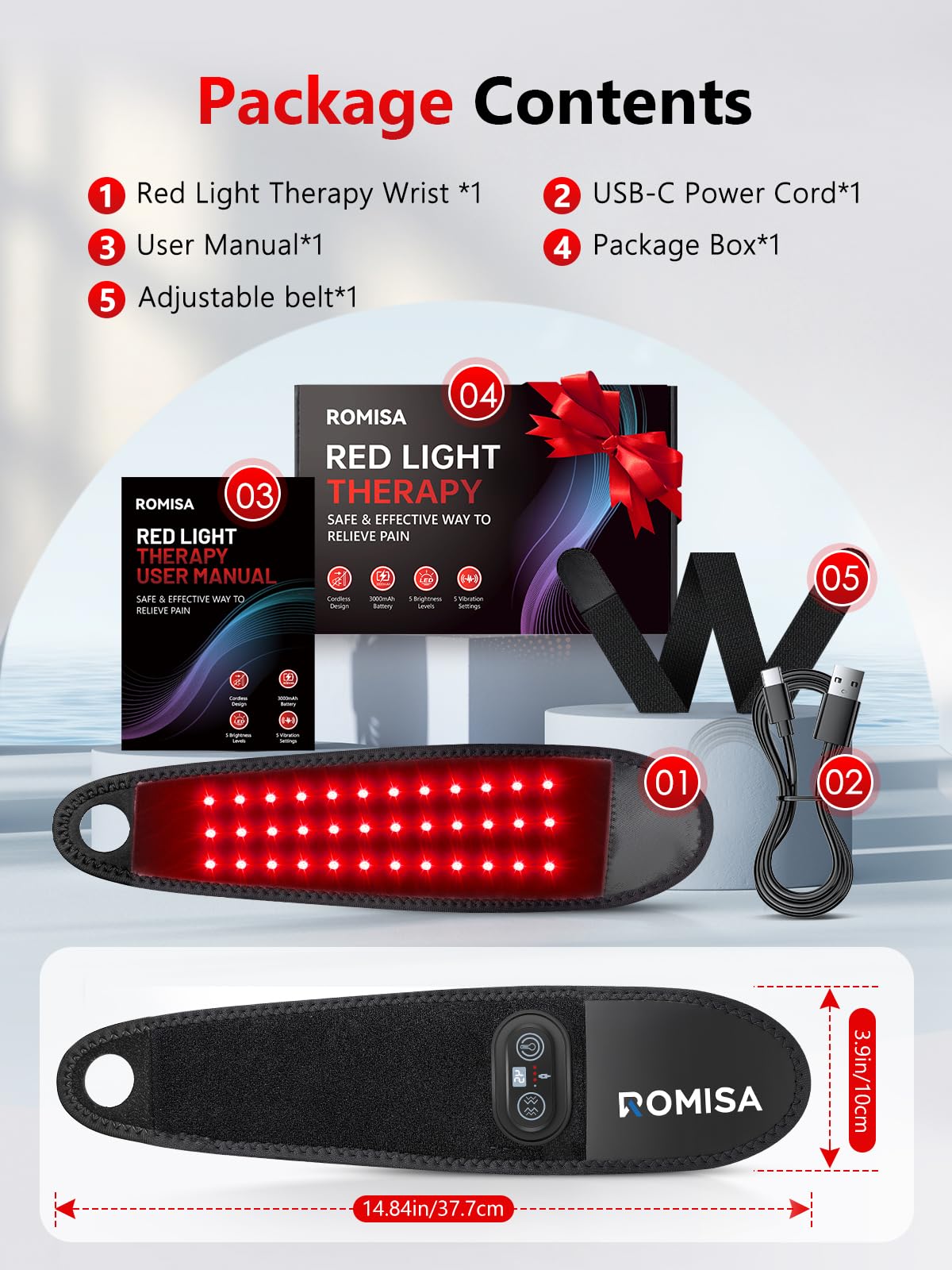 ROMISA auto-off timer shows a 20-minute safety feature