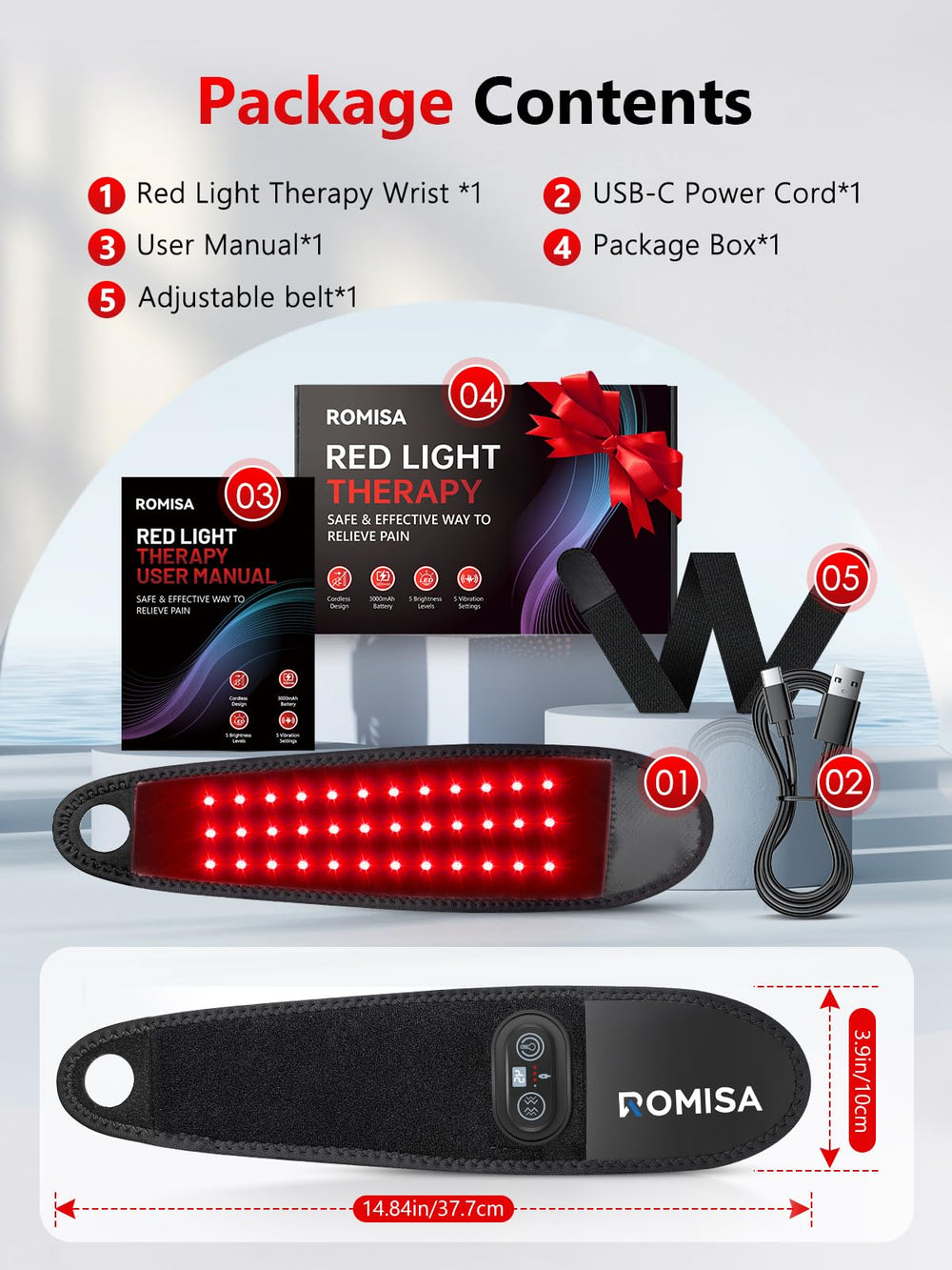 ROMISA auto-off timer shows a 20-minute safety feature