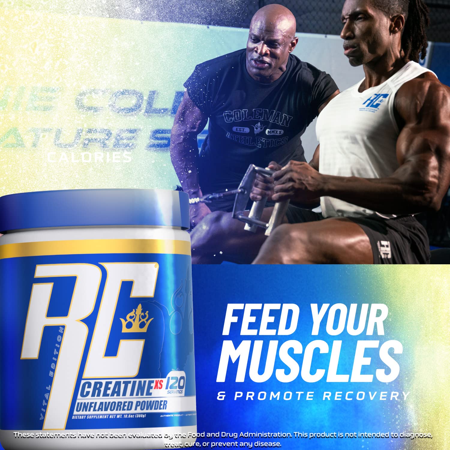 Ronnie Coleman Creatine-XS serving shows 400 servings per container.
