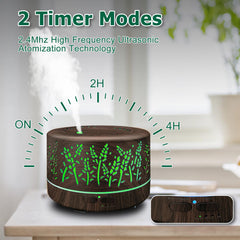 Roonbo diffuser with seven-color LED lights enhances mood and decor.