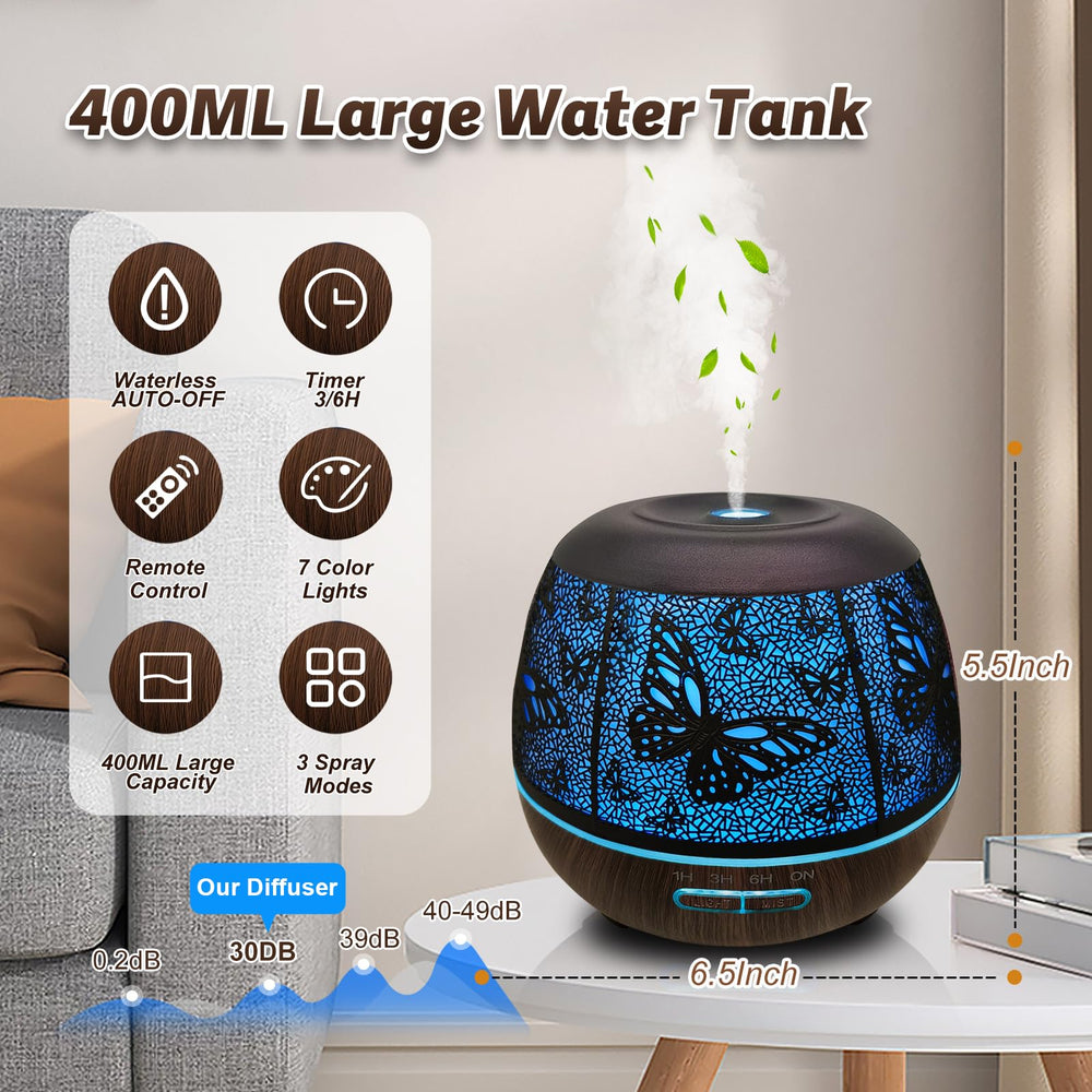 Roonbo diffuser with 1/3/6 hour timers for flexible scheduling