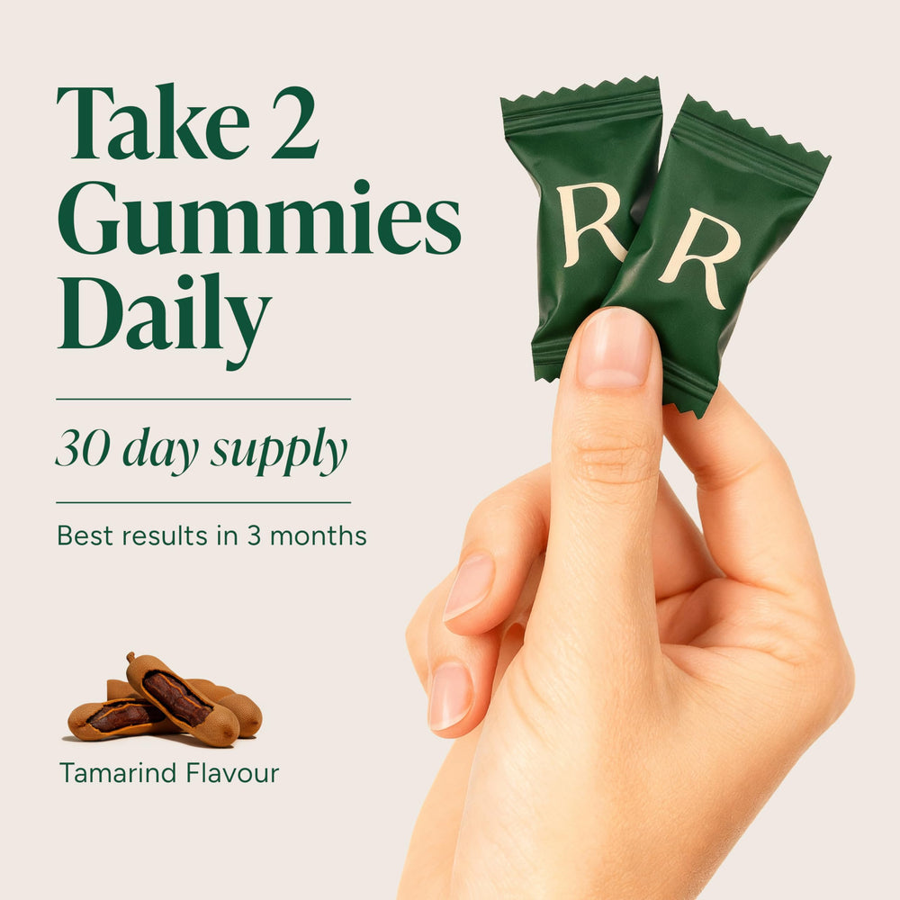 Root Labs Alpha Shilajit Gummies tamarind flavor hint for sugar-free enjoyment