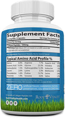 Root Vitality collagen ingredient label highlighting grass-fed, non GMO sourcing.