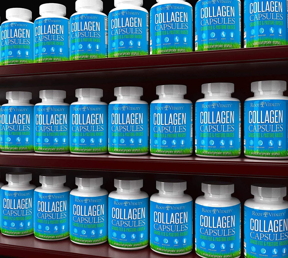Root Vitality daily-use pills with water highlighting simple routine benefits.