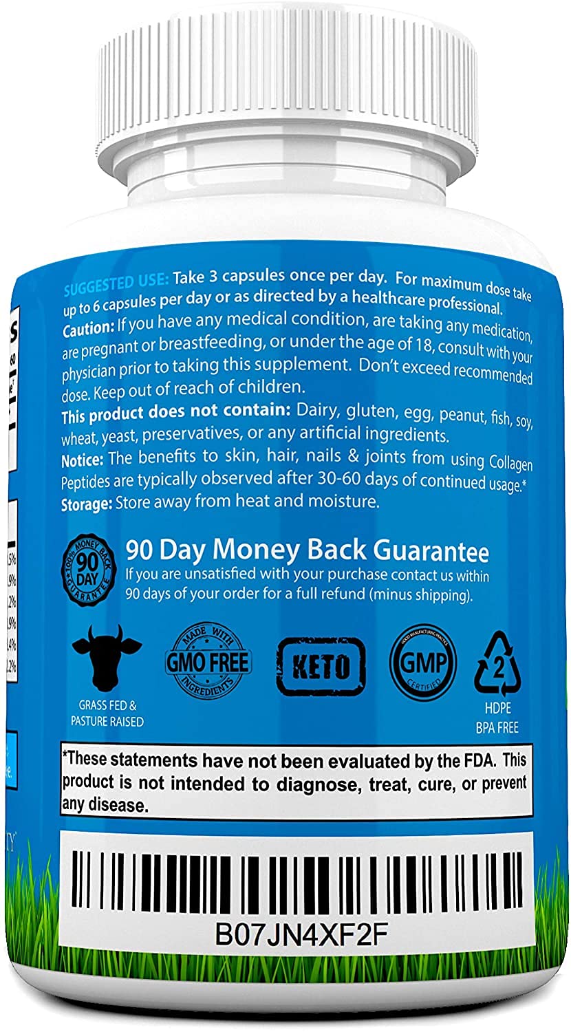 Root Vitality grass-fed bovine collagen source graphic emphasizing natural protein.
