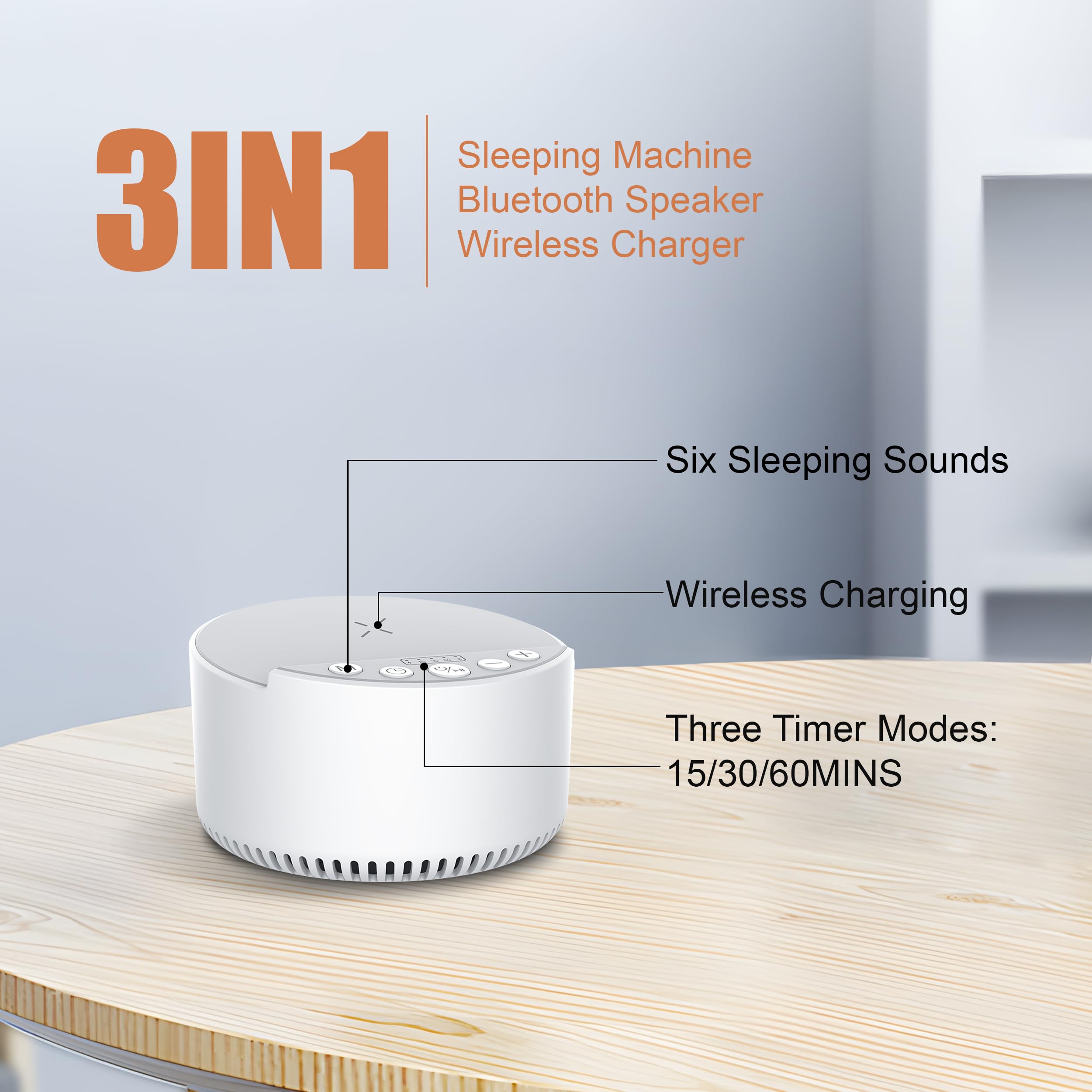 RORENSE device showcasing sea waves and crackling fire for calm ambience