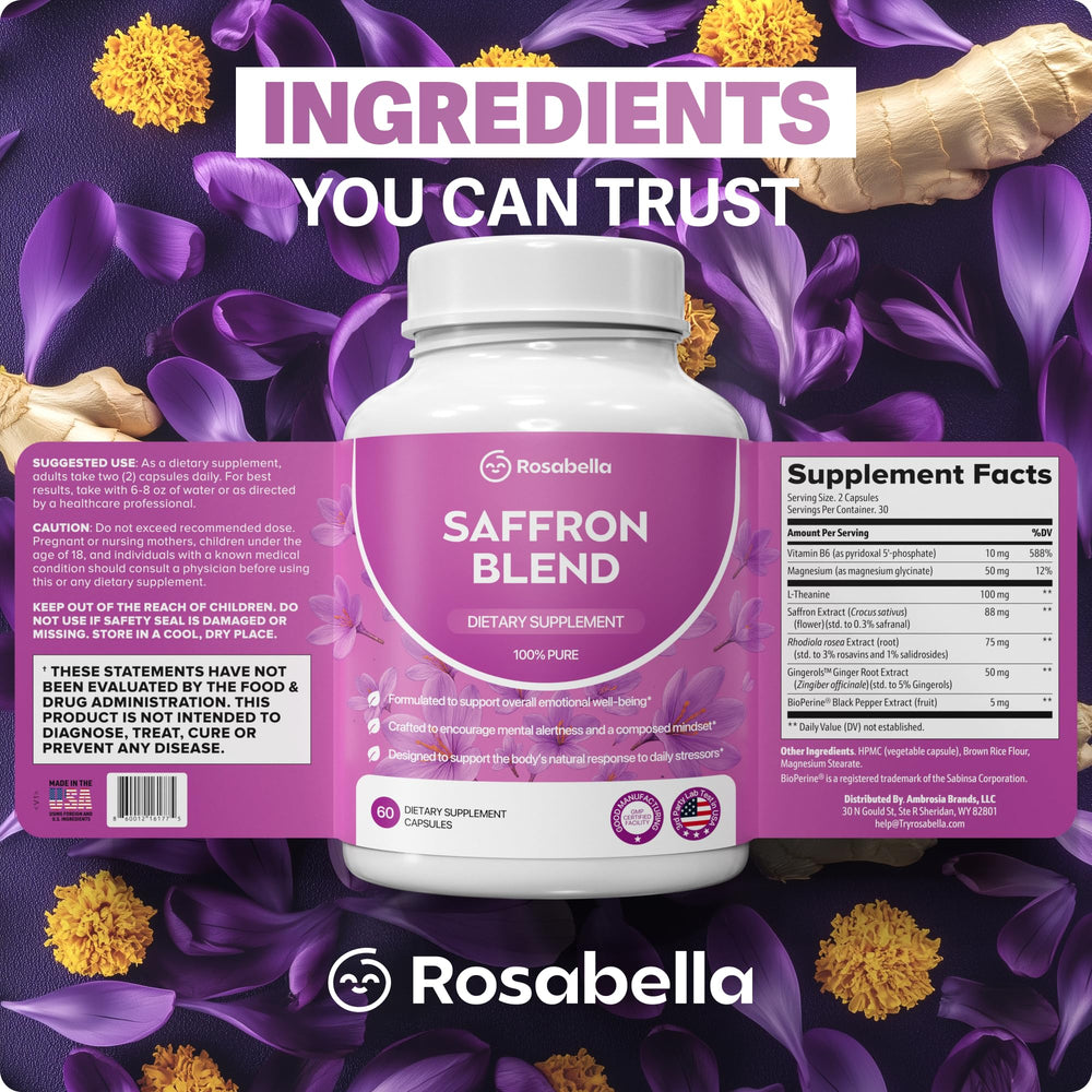 Rosabella Saffron lifestyle scene promotes calm focus during routines.