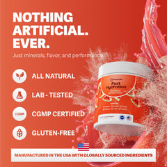 Watermelon flavor dissolving in a glass with Rosabella powder