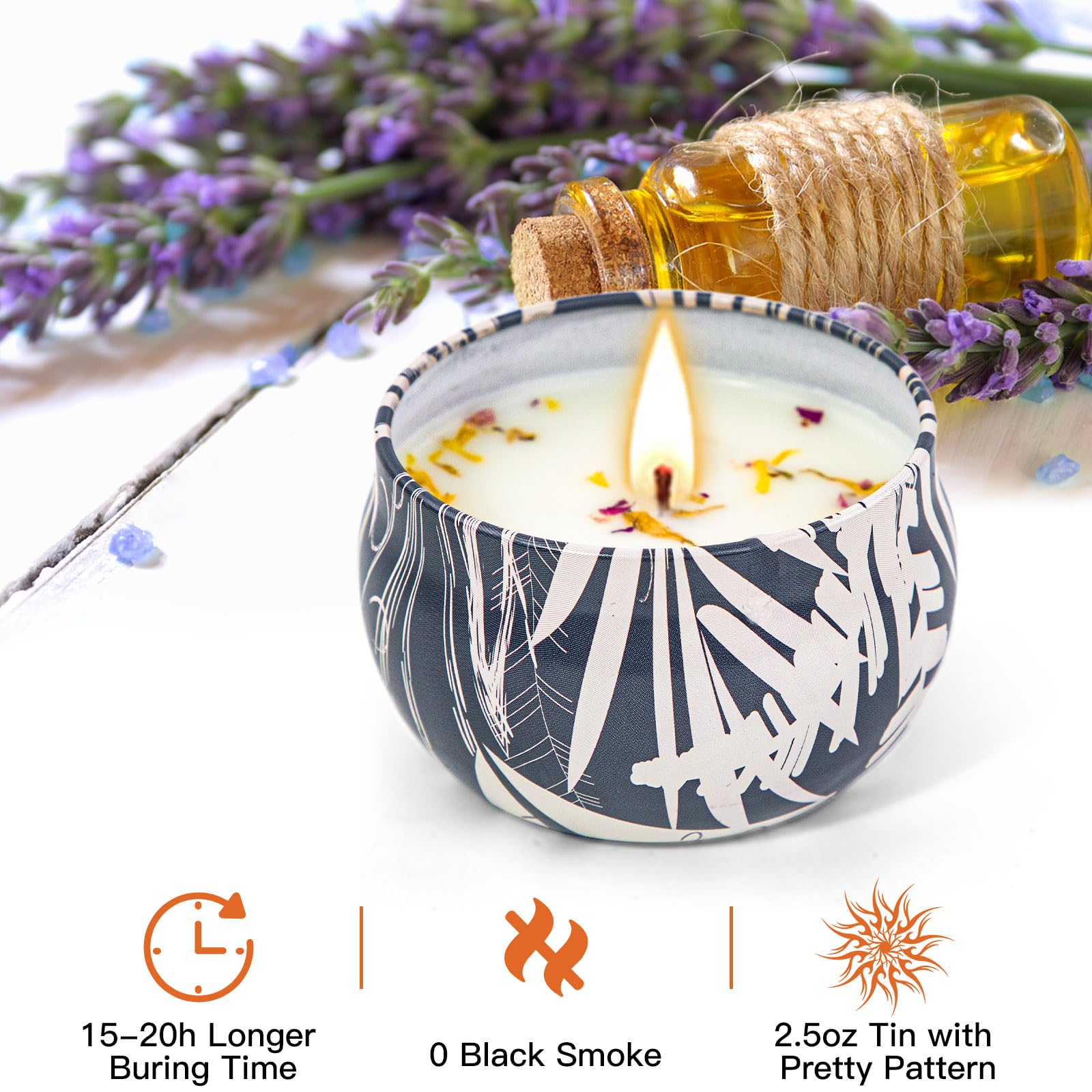 ROSIANS sea salt sage candle creates a soothing spa-like atmosphere.
