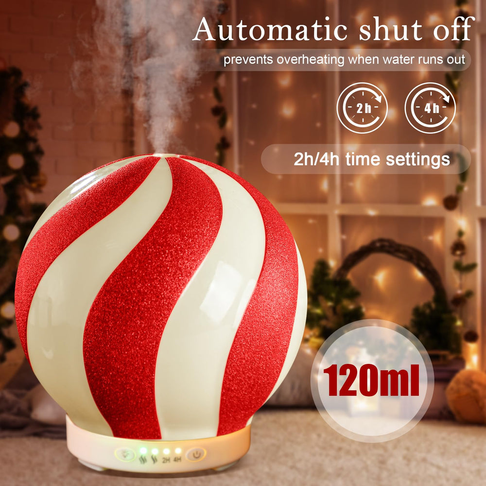 Rossesay candy cane diffuser side view asHoliday decor