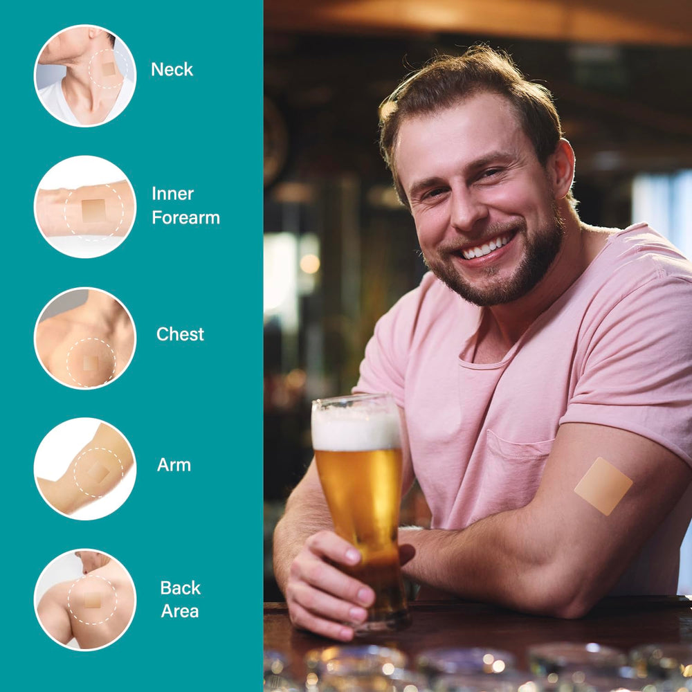 Rossy patch in a nightlife scene illustrating easy, non-invasive use