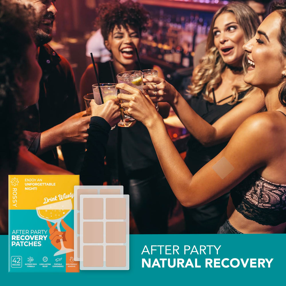Rossy Recovery Patch worn for 8–12 hours delivers long-lasting relief