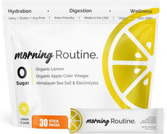 ROUTINE Morning Daily Hydration packet with apple cider vinegar for convenient daily hydration.