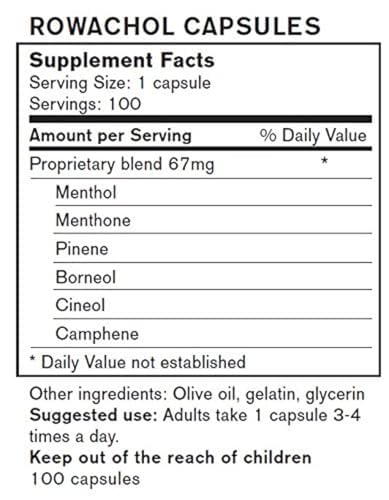 Rowachol capsules pack front view for convenient daily use