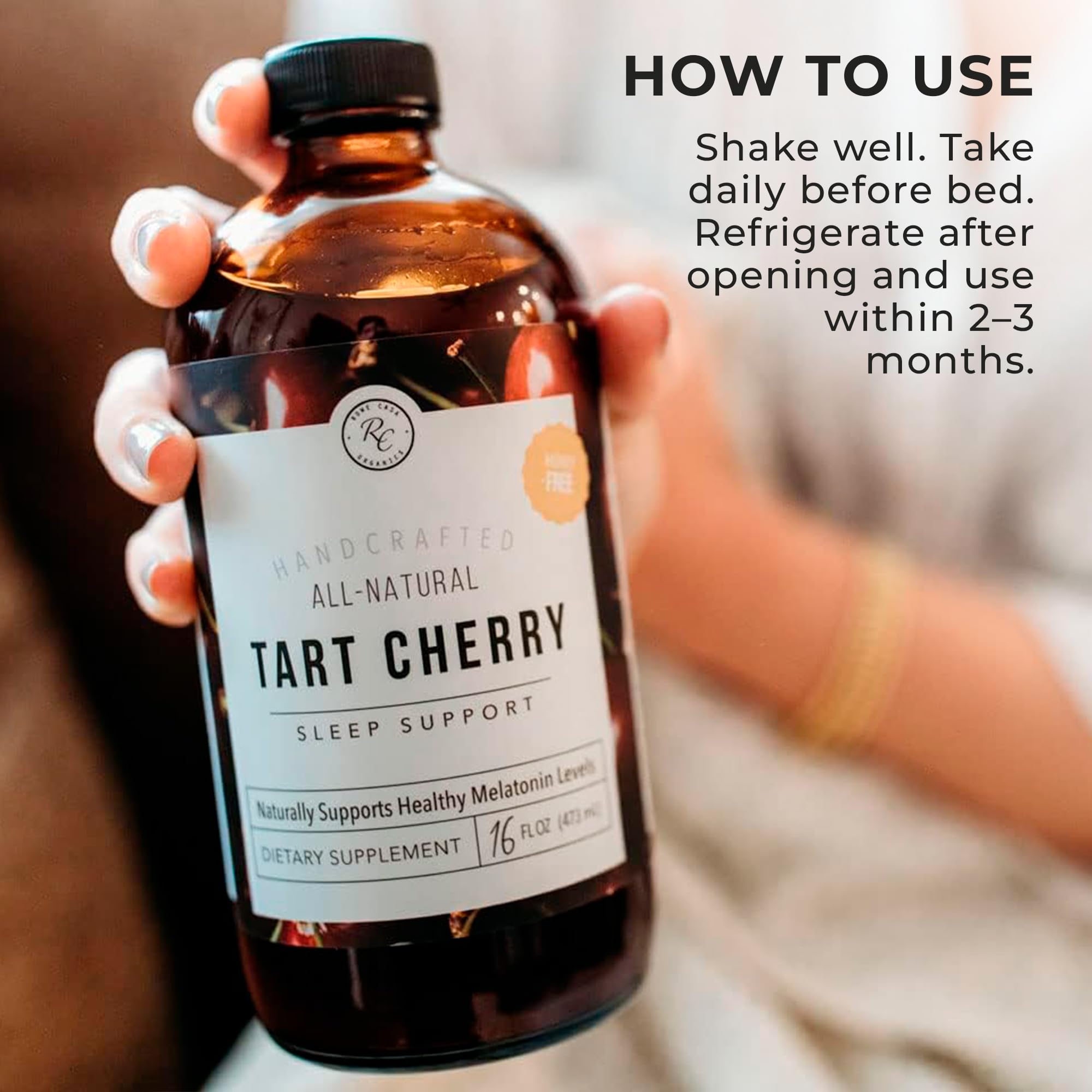 Rowe Casa Organics organic tart cherries highlight a natural sleep support profile